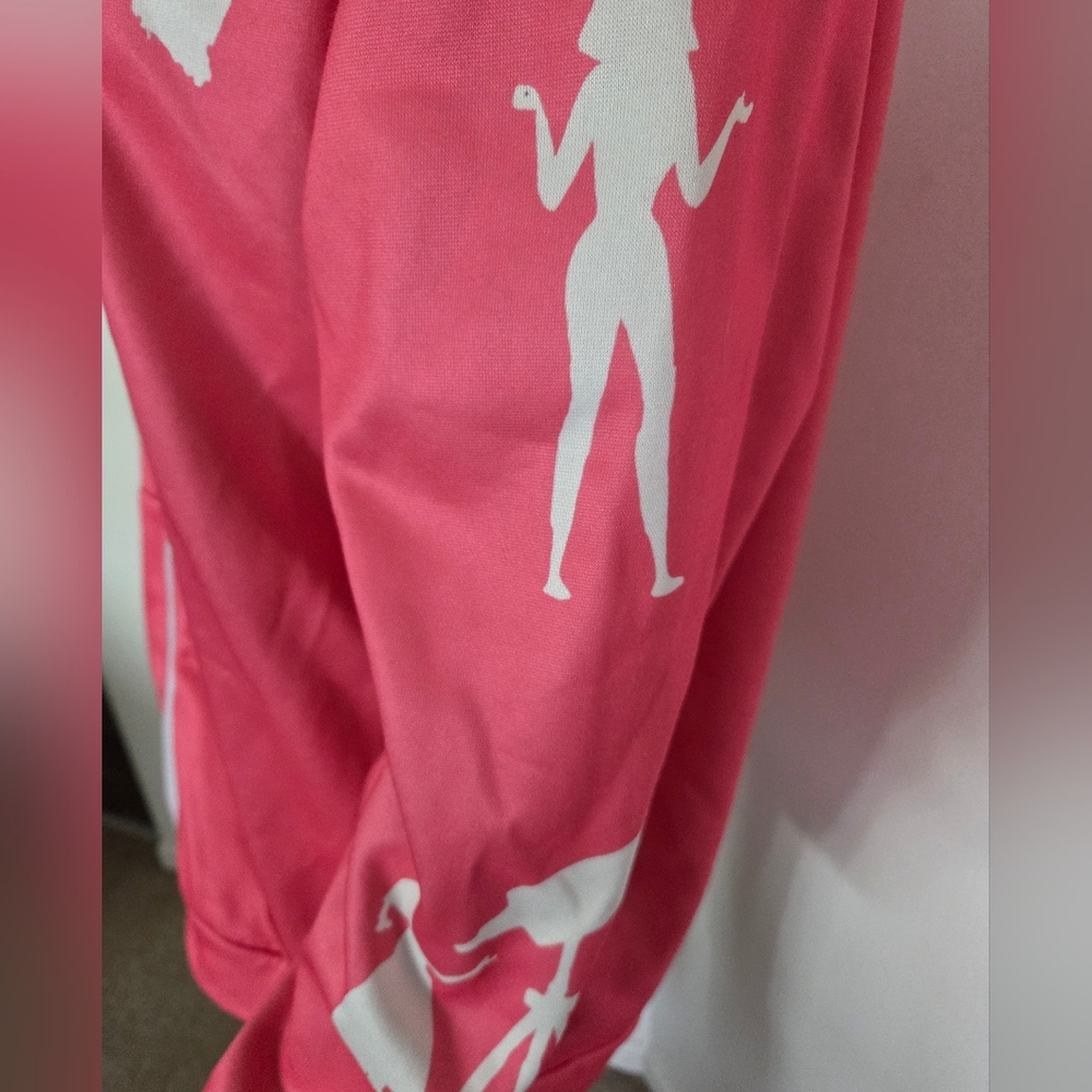 Literally Just A Girl Pink Hoodie Zip Up Size XL - Picture 8 of 9